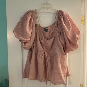 Arula Pink Gingham Top